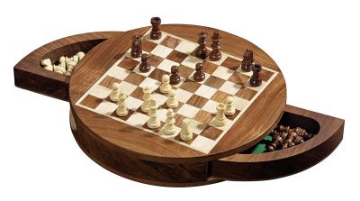 PHILOS MAGNETIC CHESS SET ROUNDED FIELD 19MM