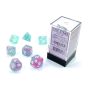 Nebula Wisteria/White Mini Polyhedral 7-Die Set