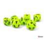 Vortex Mega-Hedral Bright Green/Black Polyhedral 7-Die Set