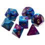 Gemini Purple-Teal/Gold Mini Polyhedral 7-Die Set