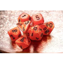 Vortex Orange/Black Mini Polyhedral 7-Die Set