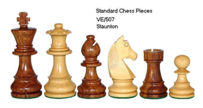 German Knight Standard 3.5\" Shisham Chess Pieces